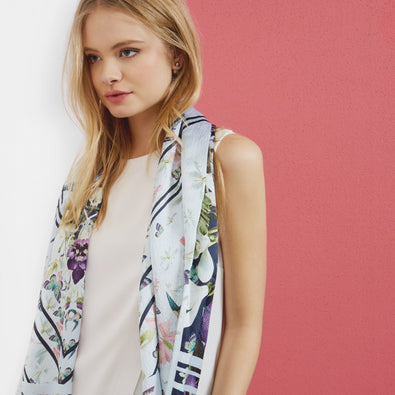 Elva Entangled Enchantment Silk Cape Scarf