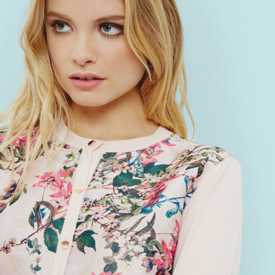 Karlia Blossom Jacquard Cardigan