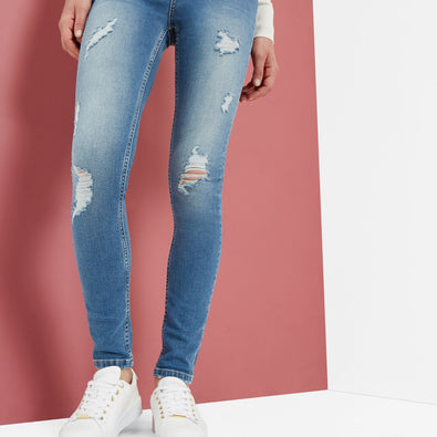 Kimle Ripped Skinny Jeans